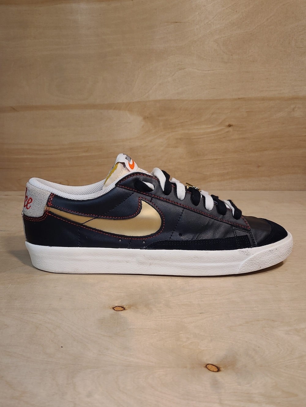 Nike Blazer Low '77 Premium 'Removable Swoosh - Black' Mens Size 9.5 Shoes